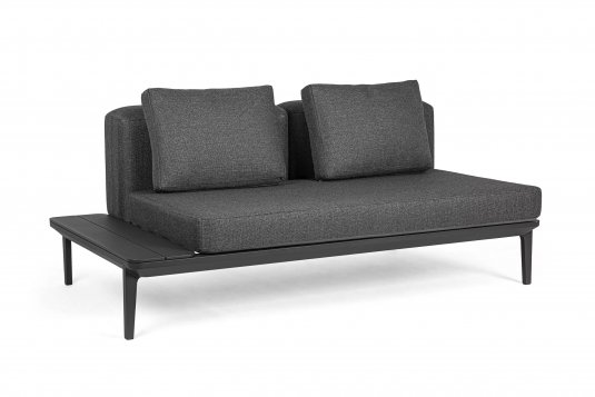 Szara sofa podwójna modułowa nowoczesna na taras MATRIX bizzotto