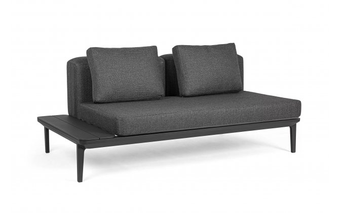 Szara sofa podwójna modułowa nowoczesna na taras MATRIX bizzotto