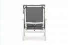 Biały fotel na taras z aluminium z pochylanymi oparciami KLEDI bizzotto