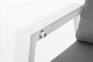 Biały fotel na taras z aluminium z pochylanymi oparciami KLEDI bizzotto