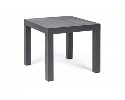 Kwadratowy stolik aluminiowy 50x50 antracyt blat ceramiczny KLEDI bizzotto