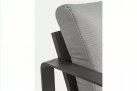 Fotel wypoczynkowy szary z aluminium do ogrodu MERRIGAN bizzotto