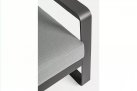 Fotel wypoczynkowy szary z aluminium do ogrodu MERRIGAN bizzotto