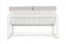 Sofa wypoczynkowa 2-osobowa biała z aluminium do ogrodu MERRIGAN bizzotto