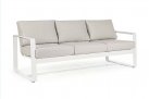 Sofa wypoczynkowa 3-osobowa biała z aluminium do ogrodu MERRIGAN bizzotto