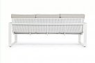 Sofa wypoczynkowa 3-osobowa biała z aluminium do ogrodu MERRIGAN bizzotto