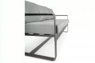 Sofa wypoczynkowa szara z aluminium do ogrodu MERRIGAN bizzotto