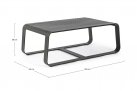 Stolik kawowy aluminiowy szary z kolekcji MERIGGAN bizzotto