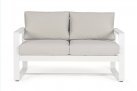 Sofa wypoczynkowa 2-osobowa biała z aluminium do ogrodu MERRIGAN bizzotto