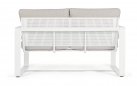 Sofa wypoczynkowa 2-osobowa biała z aluminium do ogrodu MERRIGAN bizzotto