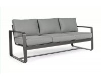 Sofa wypoczynkowa szara z aluminium do ogrodu MERRIGAN bizzotto