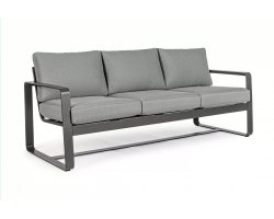 Sofa wypoczynkowa szara z aluminium do ogrodu MERRIGAN bizzotto