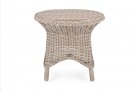 Okrągły stolik kawowy z technorattanu rustykalny beżowy JUPIER bizzotto