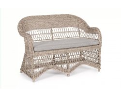 Stylowa sofa z technorattanu rustykalna beżowa JUPIER bizzotto