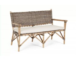 Sofa kawowa z rattanu do ogrodu zimowego TARIFA bizzotto