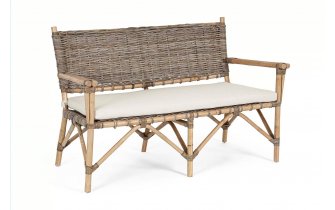 Sofa kawowa z rattanu do ogrodu zimowego TARIFA bizzotto