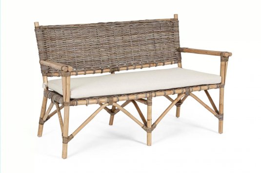 Sofa kawowa z rattanu do ogrodu zimowego TARIFA bizzotto 1