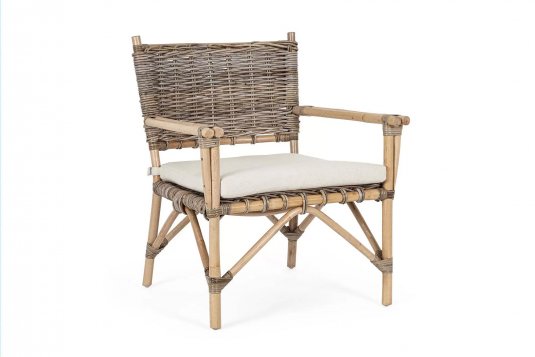 Fotel kawowy z rattanu do ogrodu zimowego TARIFA bizzotto