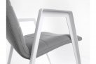 Białe krzesło stołowe na taras aluminiowe poduszka AXOR bizzotto
