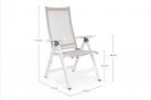 Fotel pozycyjny aluminiowy ogrodowy biały CRUISE bizzotto