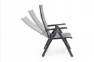 Fotel pozycyjny aluminiowy ogrodowy szary CRUISE bizzotto