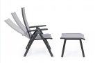 Fotel pozycyjny aluminiowy ogrodowy szary CRUISE bizzotto