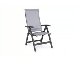 Fotel pozycyjny aluminiowy ogrodowy szary CRUISE bizzotto