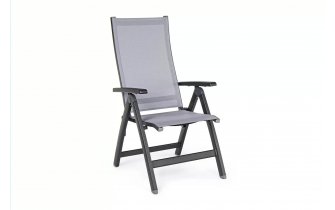 Fotel pozycyjny aluminiowy ogrodowy szary CRUISE bizzotto