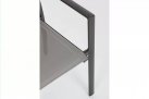 Ciemnoszare krzesło aluminiowe na taras stołowe szara tekstylina KONNOR bizzotto
