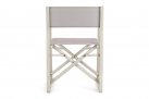 Beżowe składane krzesło reżyserskie aluminiowe KONNOR 