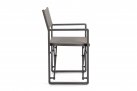 Szare składane krzesło reżyserskie aluminiowe KONNOR 