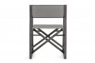 Szare składane krzesło reżyserskie aluminiowe KONNOR 