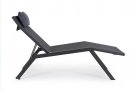 Szary półleżak ogrodowy aluminiowy z szarą tekstyliną KRION bizzotto