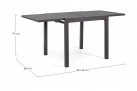 Rozkładany stół ogrodowy aluminiowy szary 83-166 PELAGIUS bizzotto