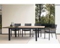 Komplet mebli ogrodowych stołowych z szarego aluminium BELMAR bizzotto