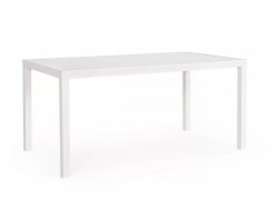 Biały aluminiowy stół ogrodowy HILDE bizzotto