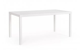 Biały aluminiowy stół ogrodowy HILDE bizzotto