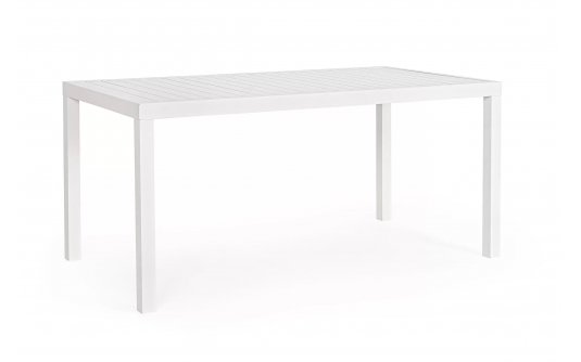 Biały aluminiowy stół ogrodowy HILDE bizzotto Biały aluminiowy stół ogrodowy HILDE bizzotto