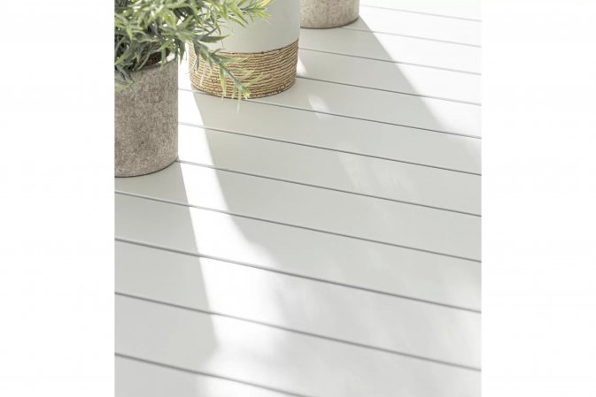 Biały aluminiowy stół ogrodowy HILDE 150x80 bizzotto