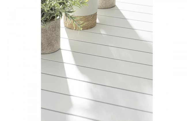 Biały aluminiowy stół ogrodowy HILDE 150x80 bizzotto