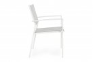 Białe krzesło stołowe z podłokietnikami aluminiowe HILDE bizzotto