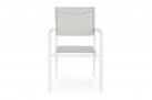 Białe krzesło stołowe z podłokietnikami aluminiowe HILDE bizzotto