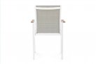 Białe krzesło ogrodowe aluminiowe KUBIK bizzotto