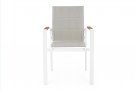 Białe krzesło ogrodowe aluminiowe KUBIK bizzotto