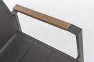 Ciemnoszare krzesło ogrodowe aluminiowe KUBIK bizzotto