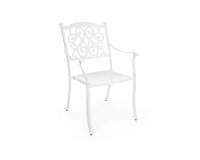 Białe odlewane krzesło aluminiowe ogrodowe IVREA bizzotto