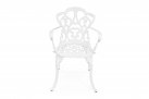 Klasyczne krzesło z odlewanego aluminium białe VICTORIA bizzotto