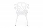 Klasyczne krzesło z odlewanego aluminium białe VICTORIA bizzotto