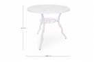 Klasyczny stół z odlewanego aluminium białego VICTORIA bizzotto