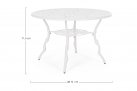 Okrągły stół aluminiowy odlewany śr. 110 cm biały